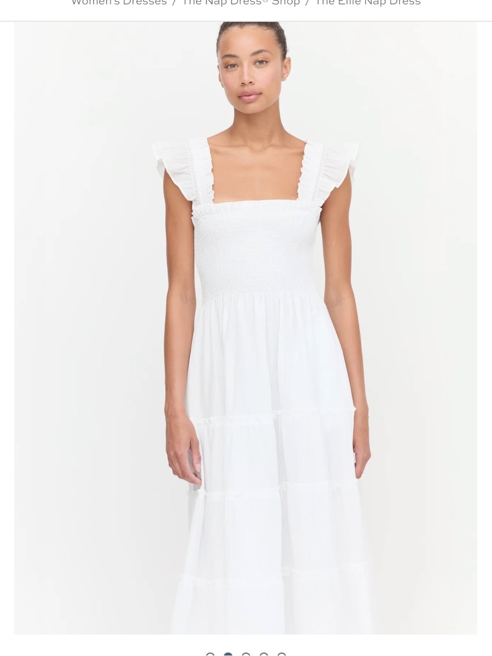 Hill House White Eyelet Nap Dress size M - Picture 2 of 6